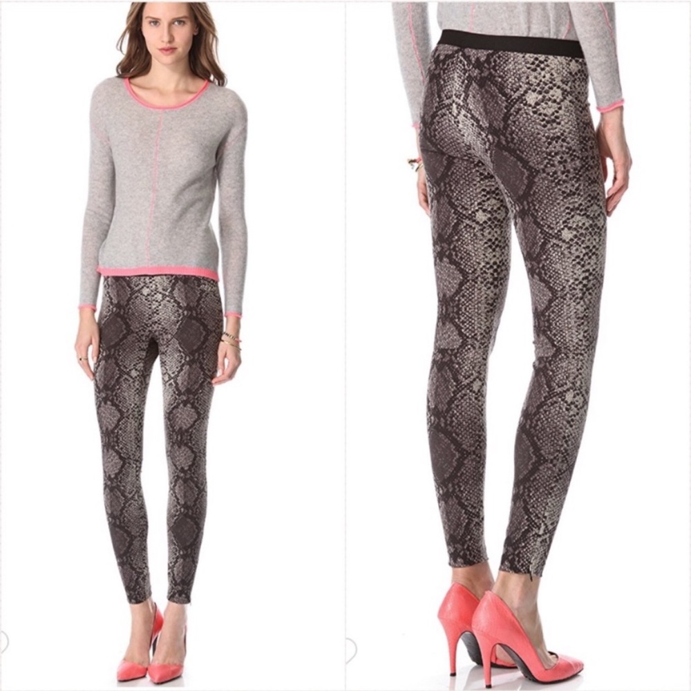 Rebecca Taylor Python Snake Skin Leggings Skinny Pants